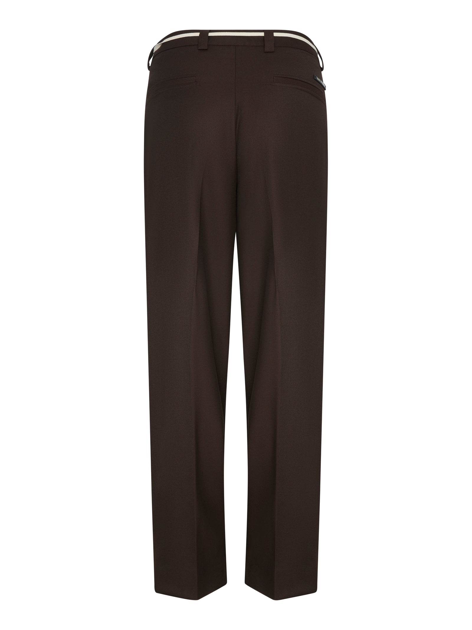 Brown Trousers With Concealed Closure