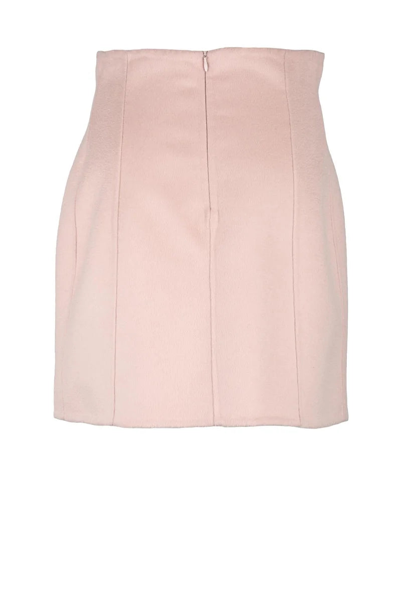 Flared Skirt Virgin Wool - Pink