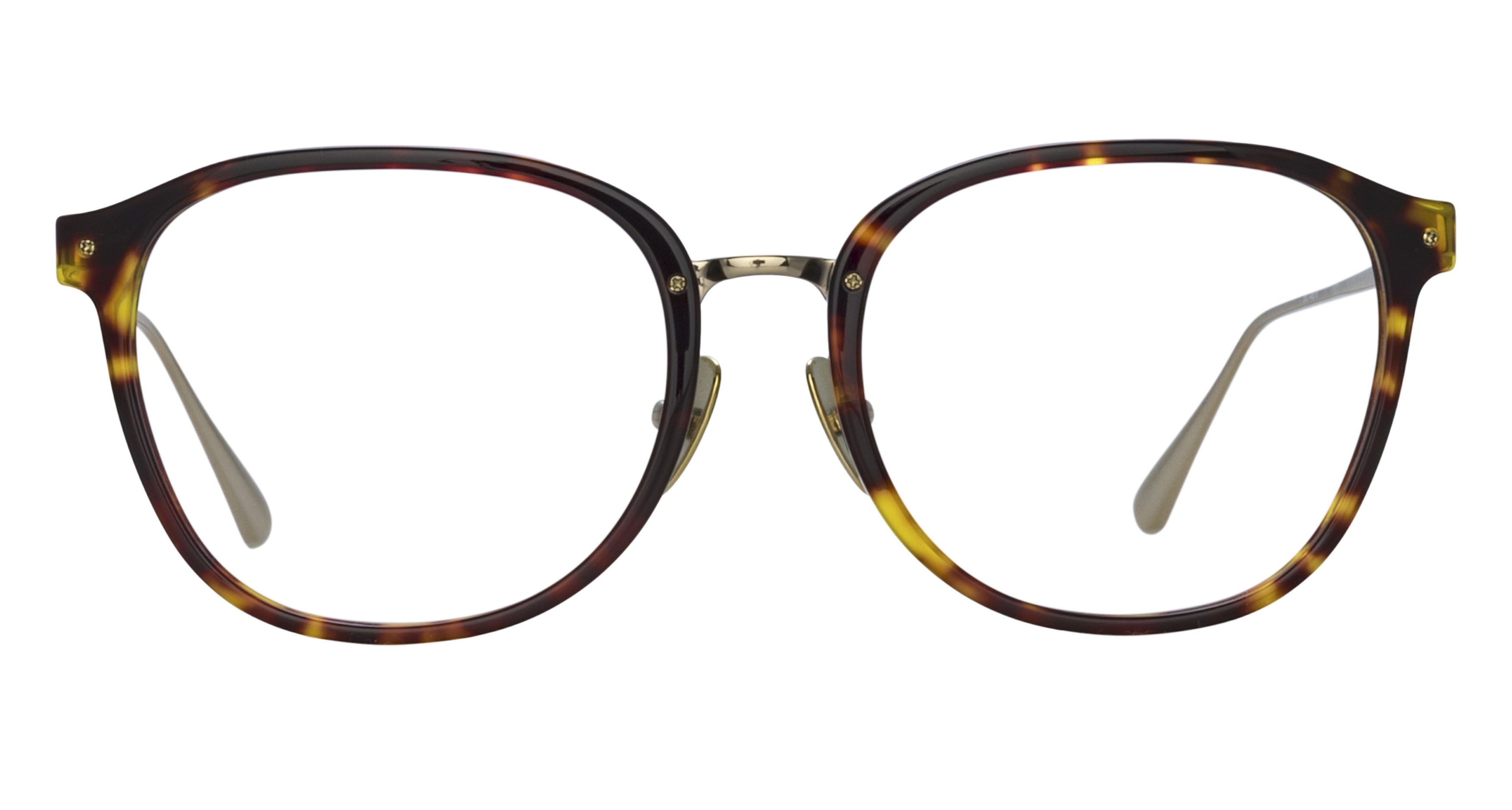 Lfl Rounded Tortoiseshell Frame Eyeglasses with Metallic Details