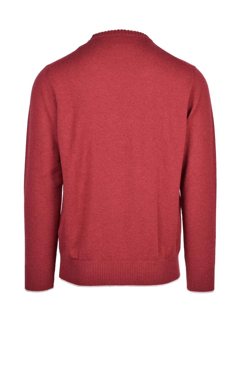 Crew Neck Pullover - Red