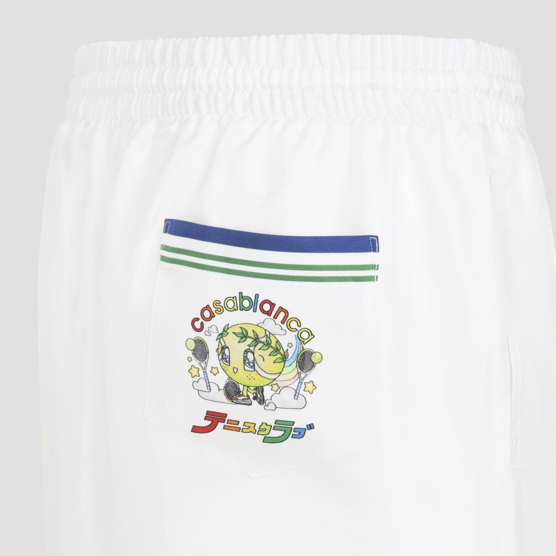 Multicolour Silk Bermudas With Graphic Print