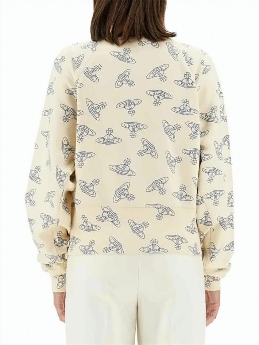 Relaxed-Fit Long-Sleeve Shirt with Abstract Orb Pattern