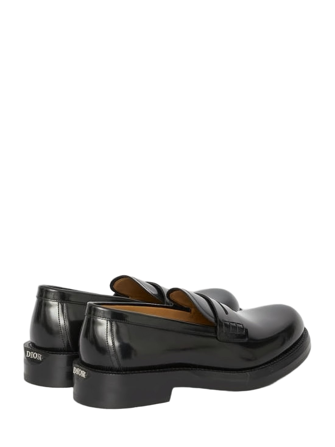 Polished Black Leather Loafers