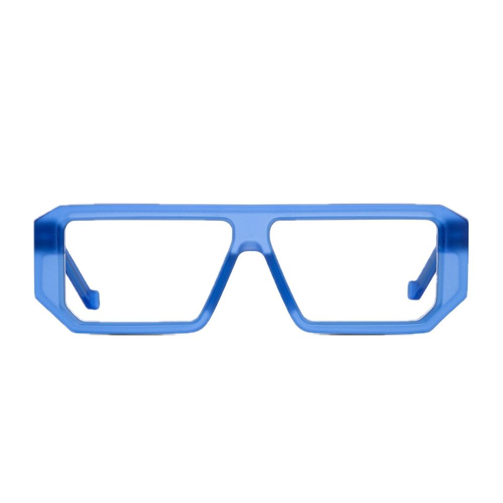 Bl0030 Black Label Matte Crystal Blue Rectangular Sunglasses