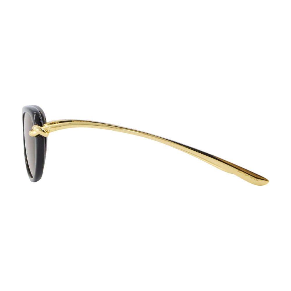 Bold Black Acetate Sunglasses with Gold Detailing