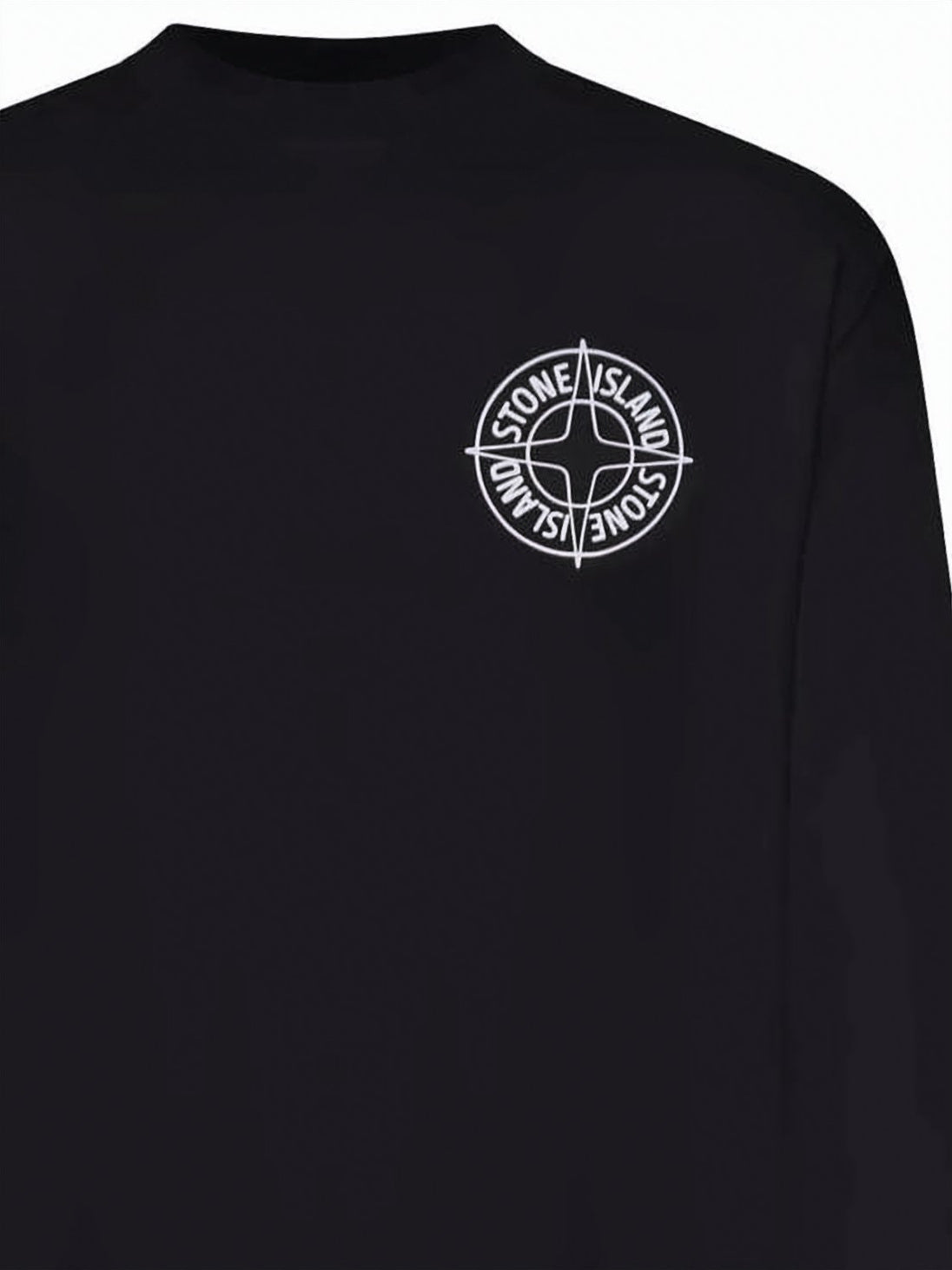 Long-Sleeve Cotton T-Shirt with Emblem Detail
