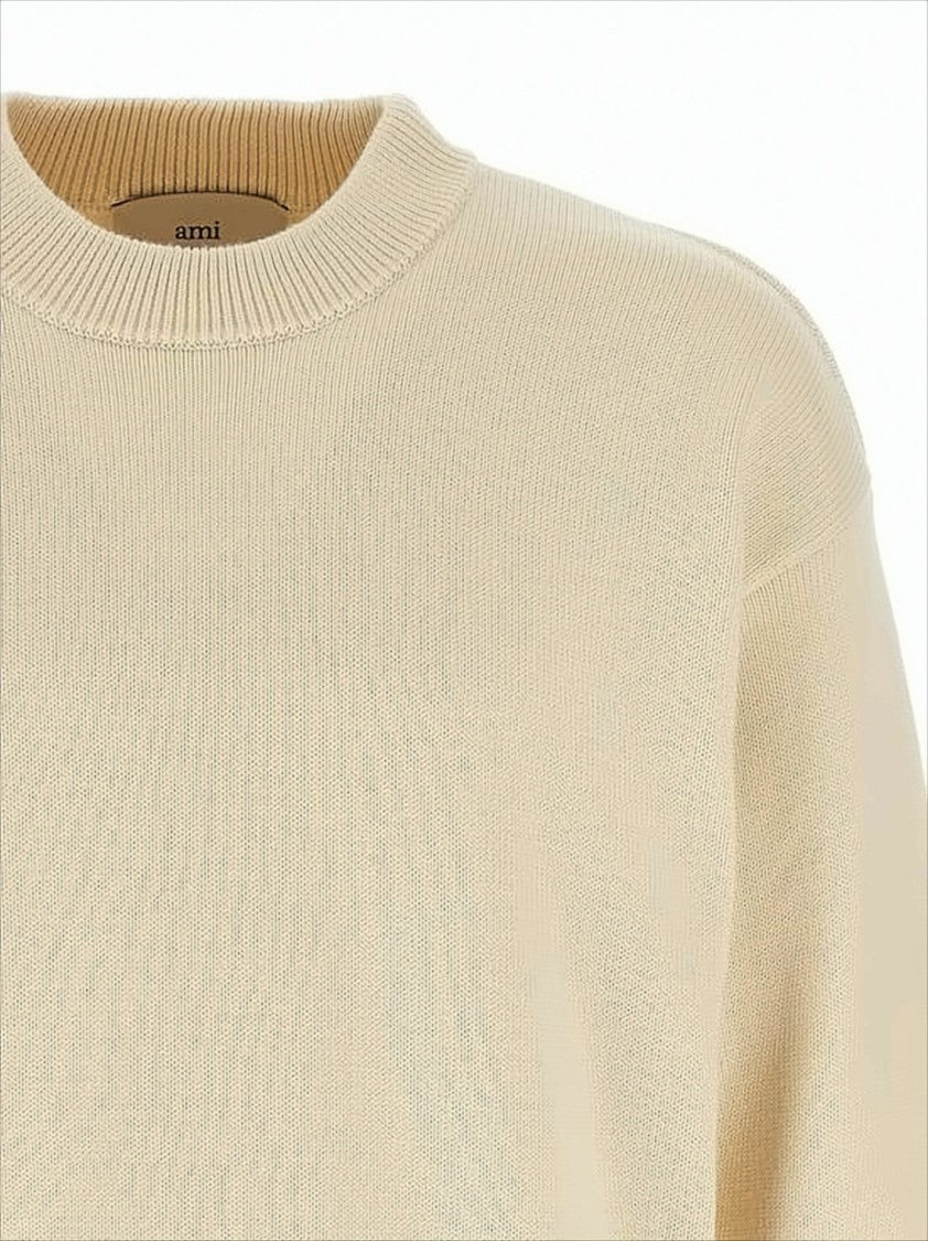 Knit Sweater with Ribbed Cuffs