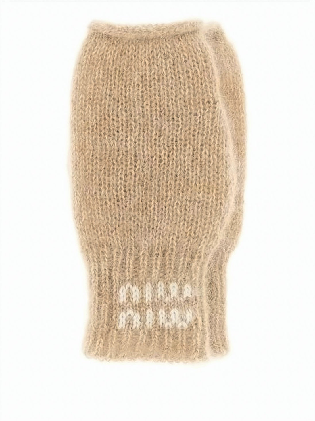 Knitted Gloves with Ribbed Cuff and Cozy Texture
