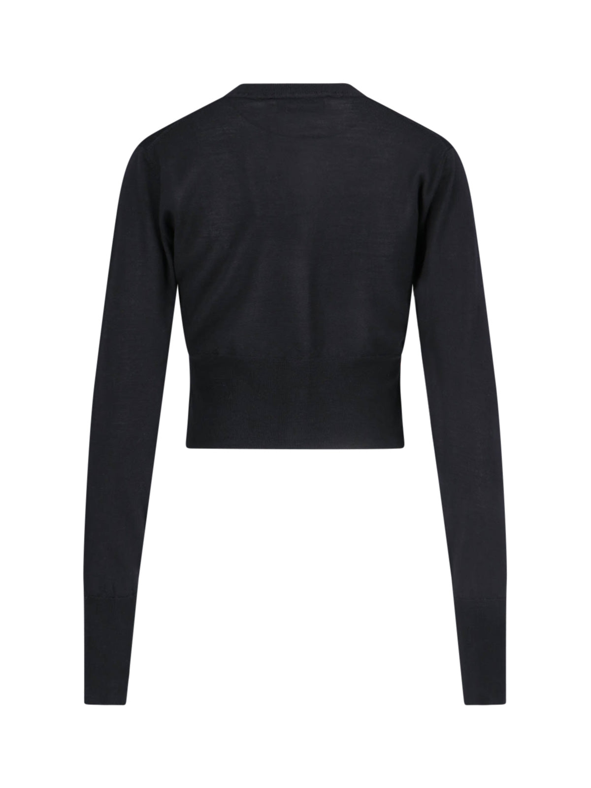 Logo Crop Cardigan – Black
