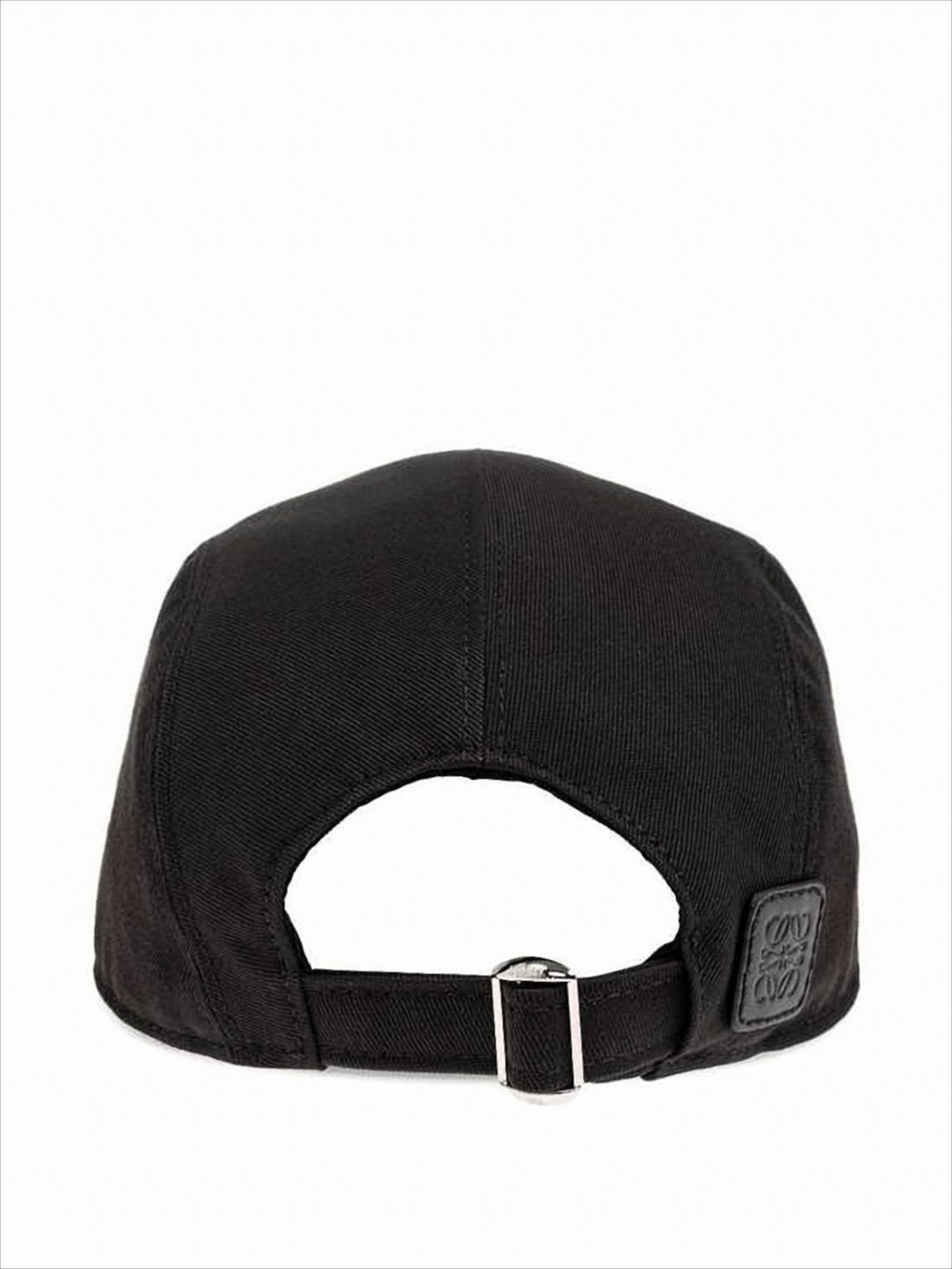 Embroidered Black Cotton Cap