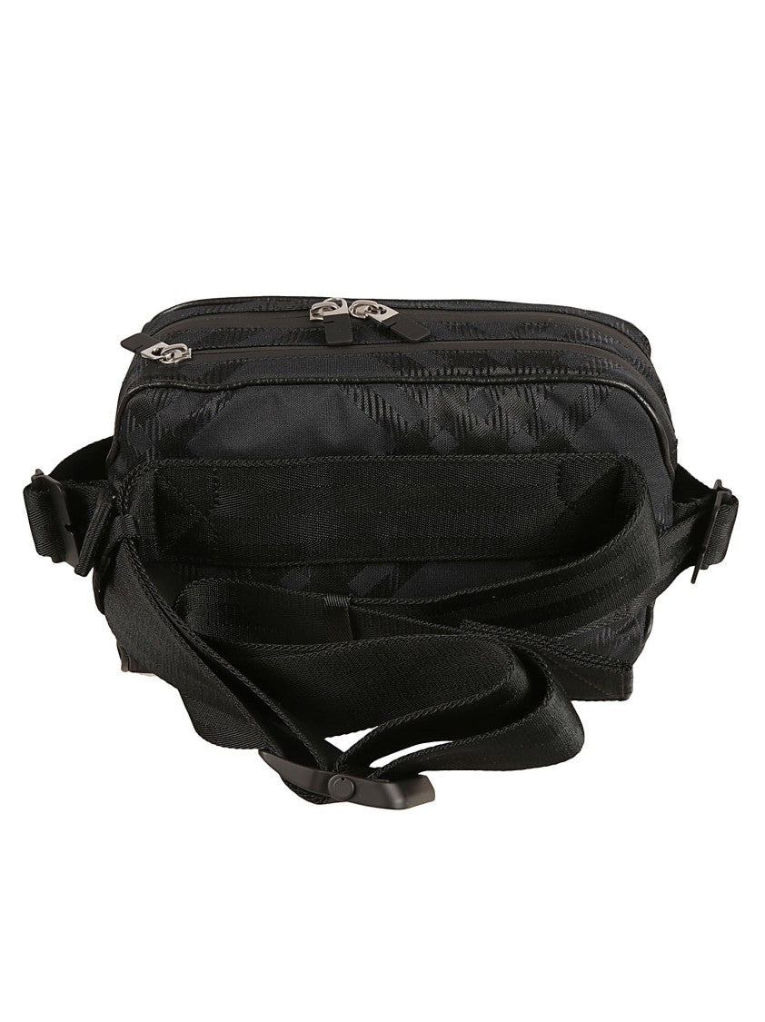 Textured Black Nylon Bag