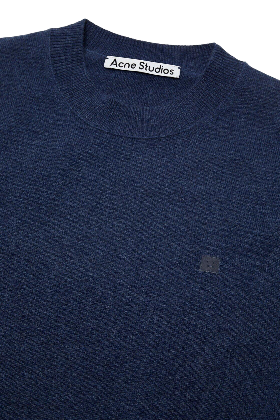 Soft Wool Blend Sweater With Ribbed Details And Logo Patch