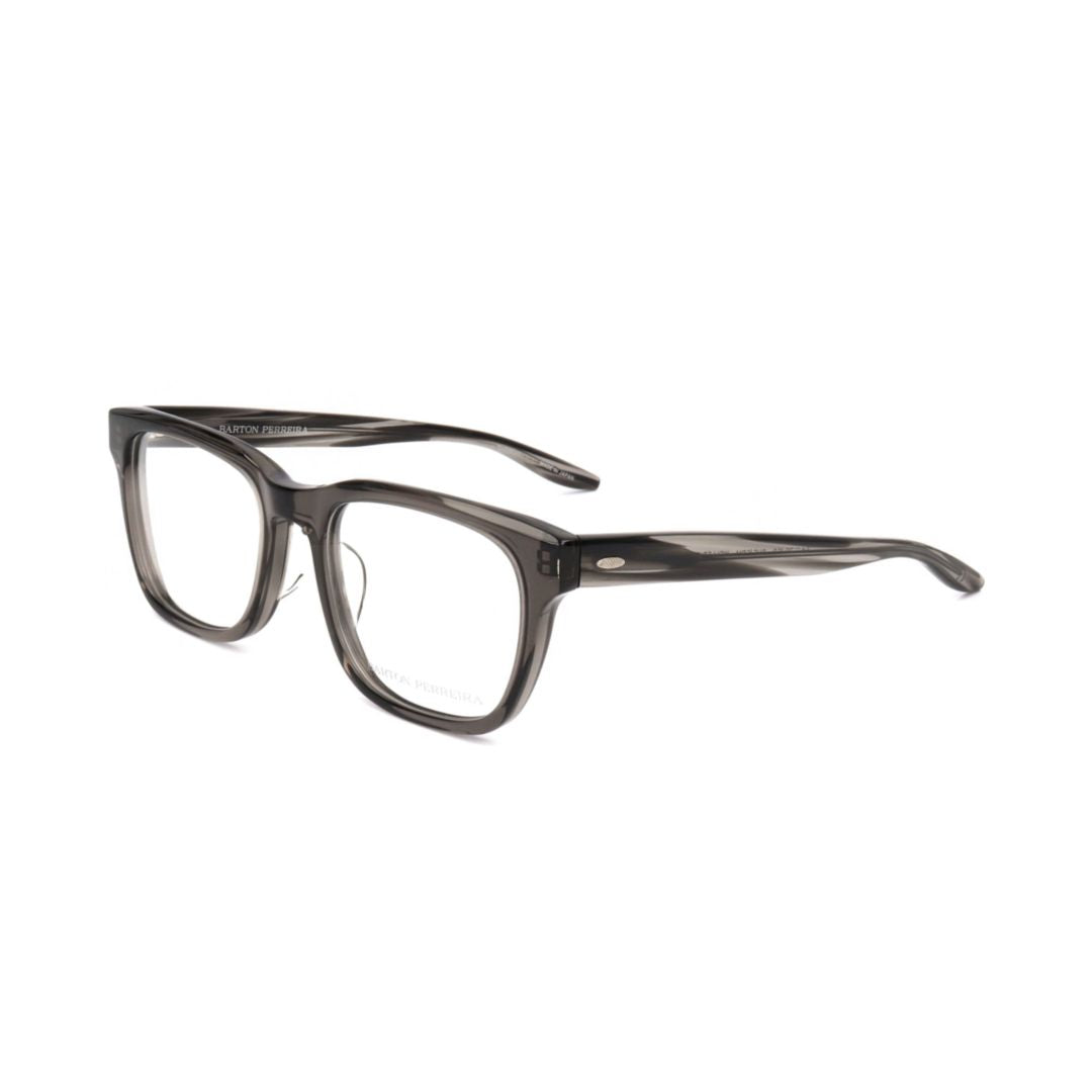 Bp5094-F 540qh Translucent Grey Rectangular Eyeglasses with Wave-Pattern Temples