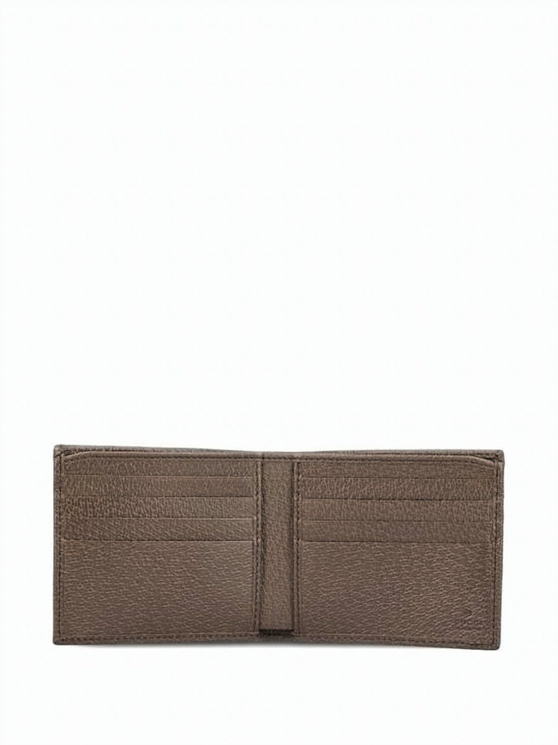Compact Bifold Wallet with Signature Monogram and Gold-tone Details