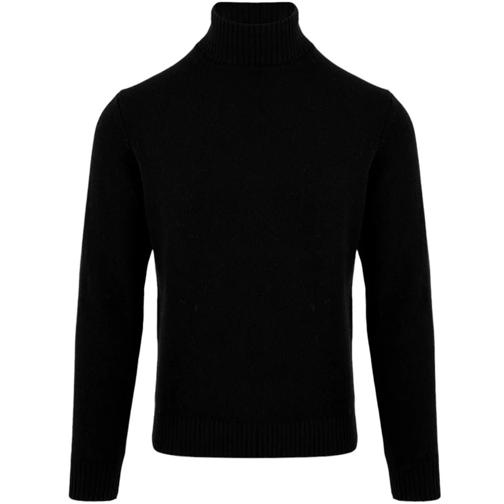 Braided Knit Turtleneck Sweater In Wool