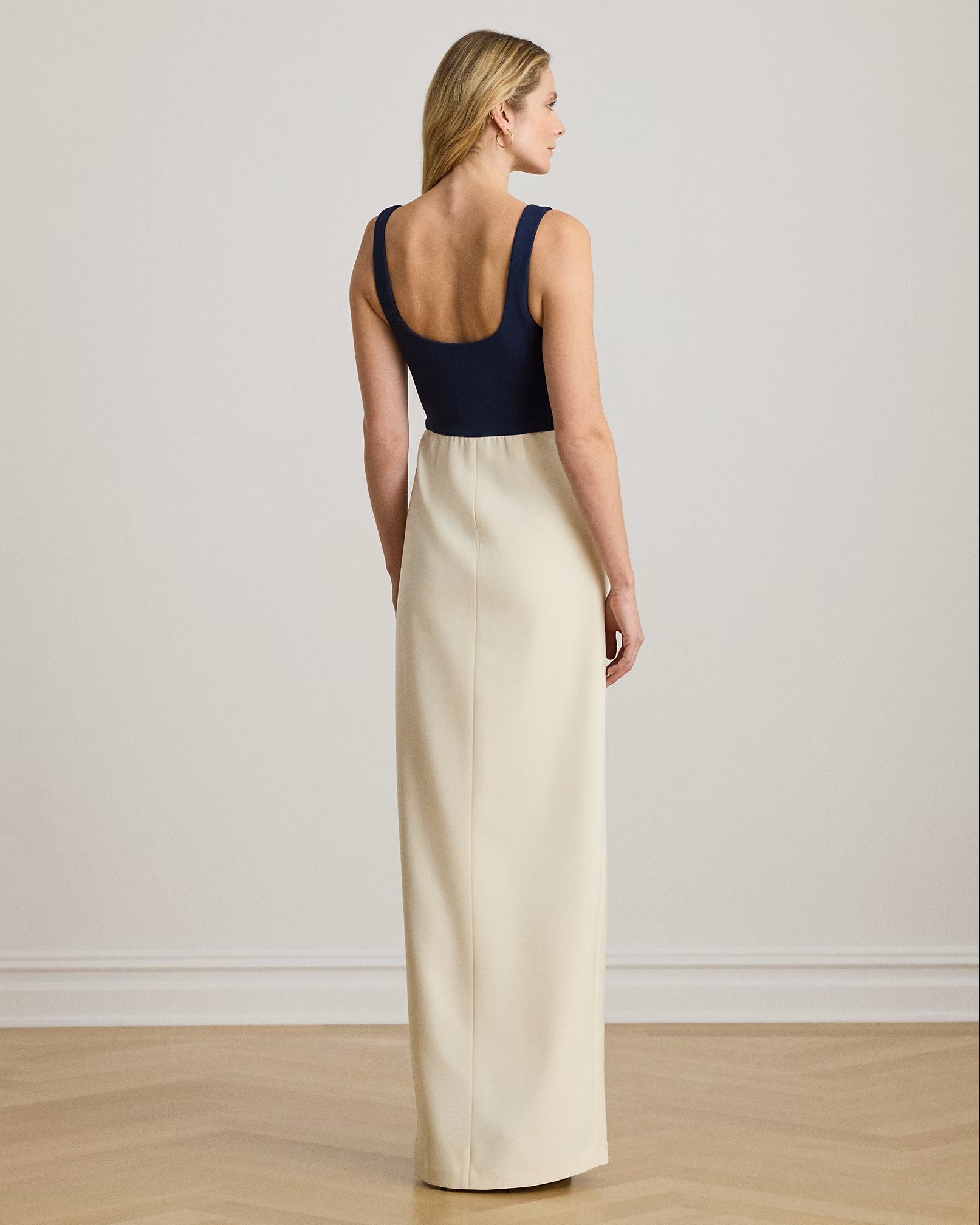 Natural Double Crepe Slim Dress