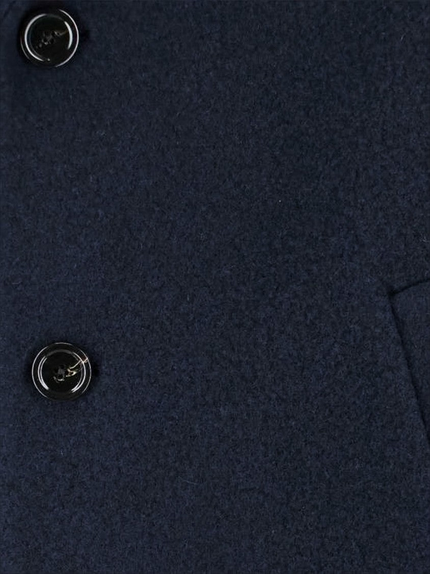 Classic Tailored Coat with Three-Button Closure