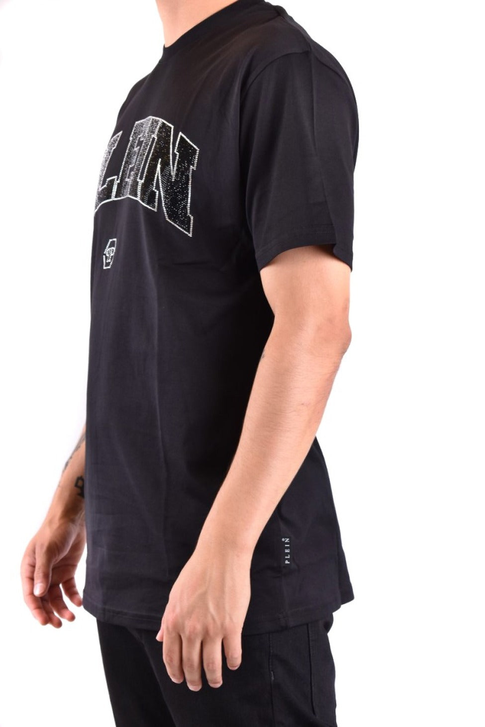 Oversized Logo Black Cotton T-Shirt