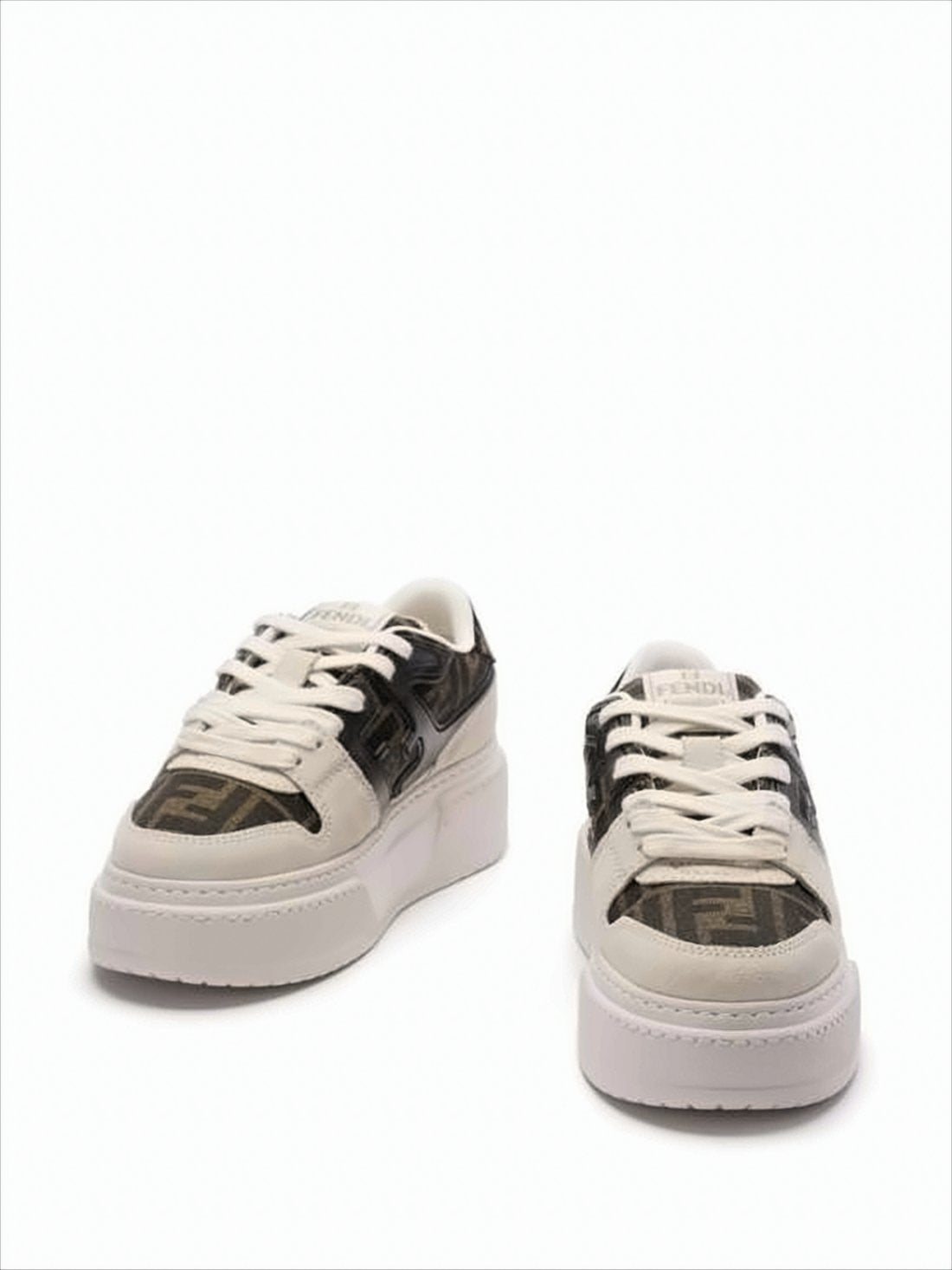 Chunky Platform Low-Top Sneakers with Monogram Design