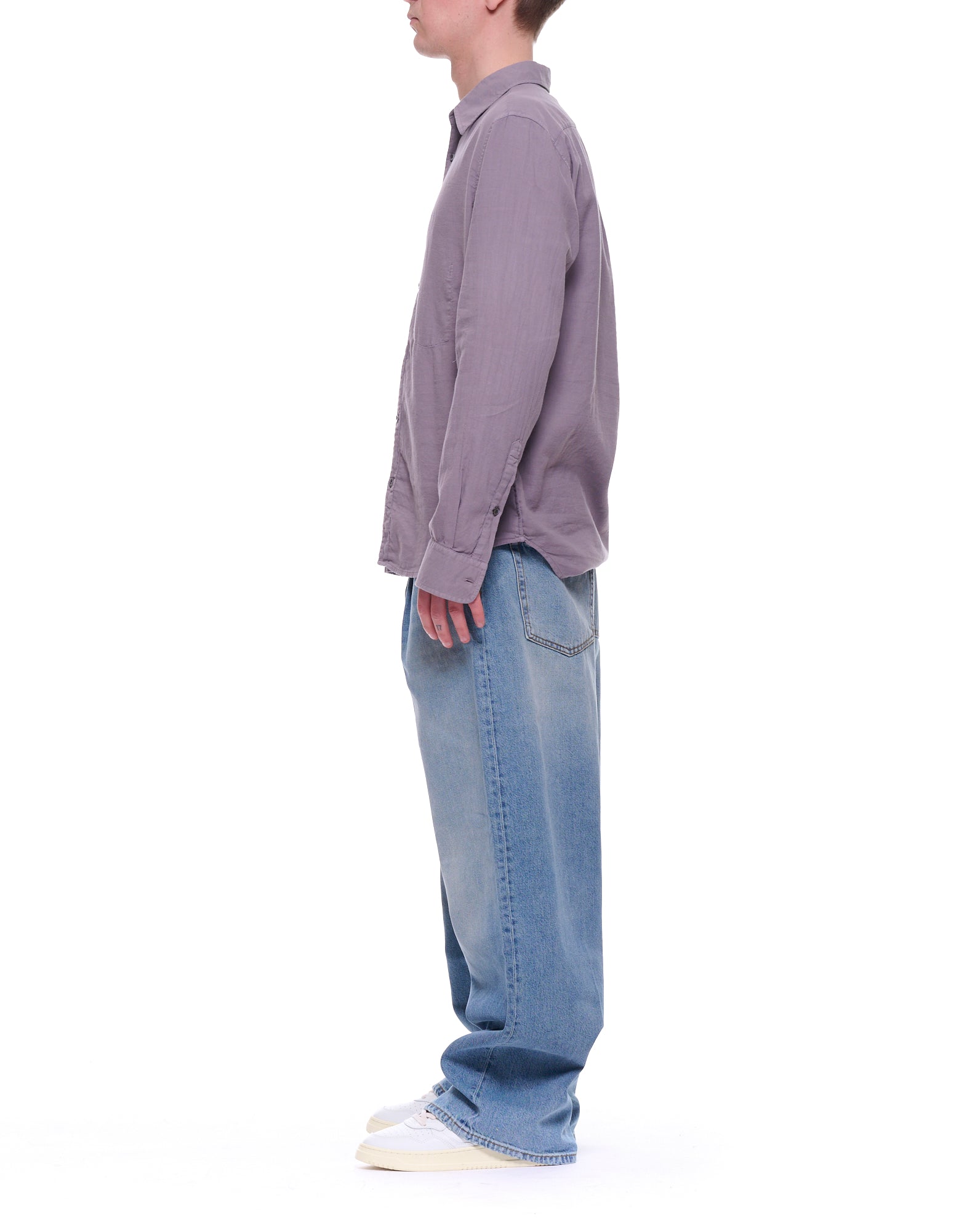 Grey Sid Cotton Casual Relaxed Shirt