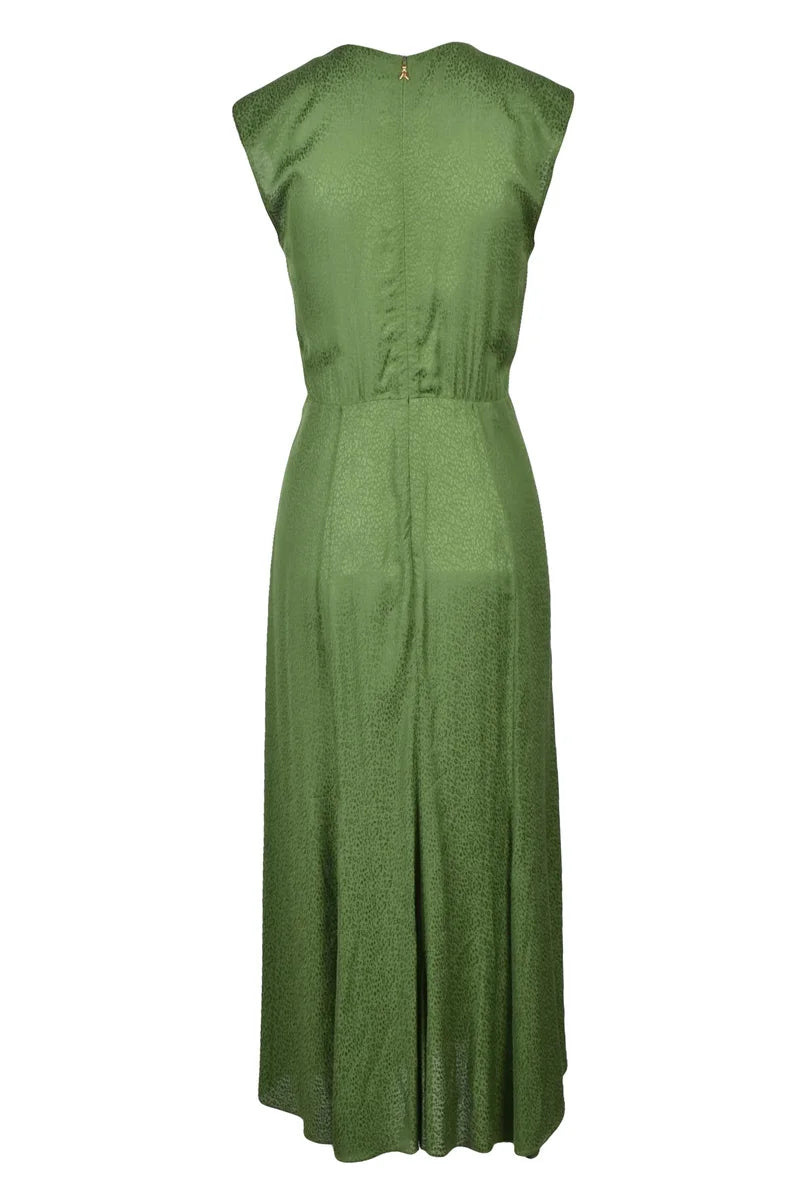 Long Flared Dress - Green