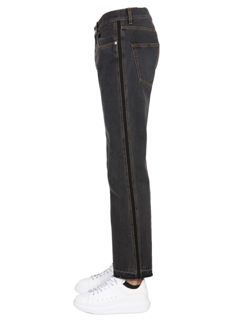 Raw Cut Hem Black Jeans