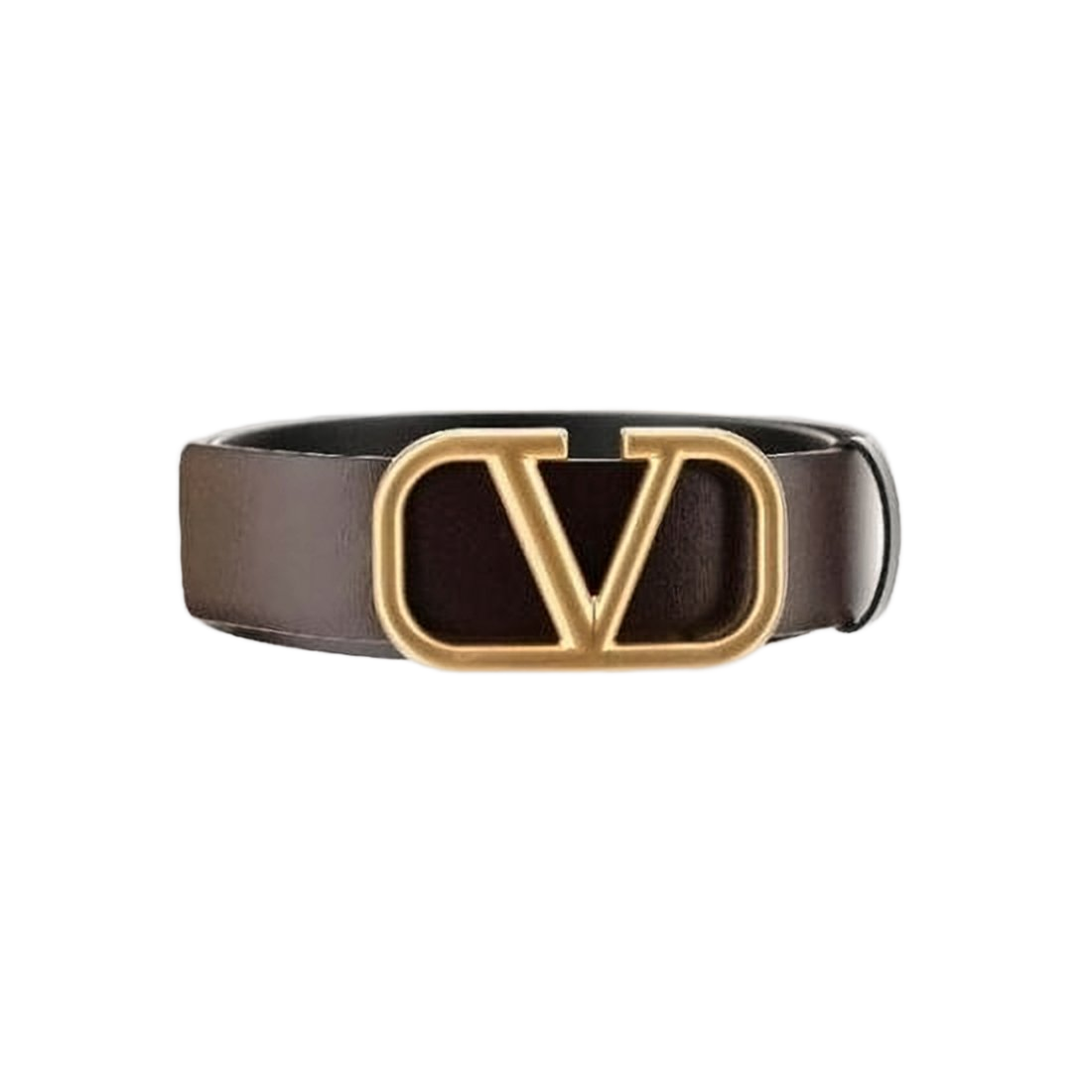Dark Brown Cowhide Leather Belt
