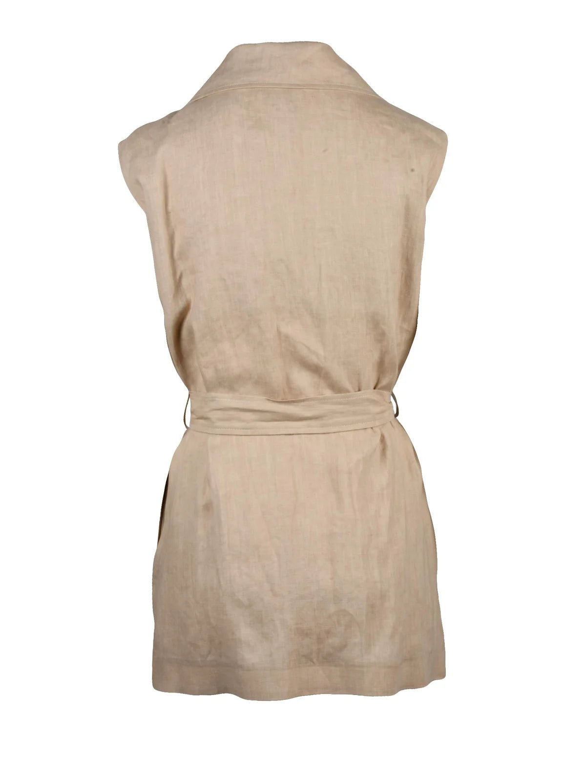 Beige Linen Vest