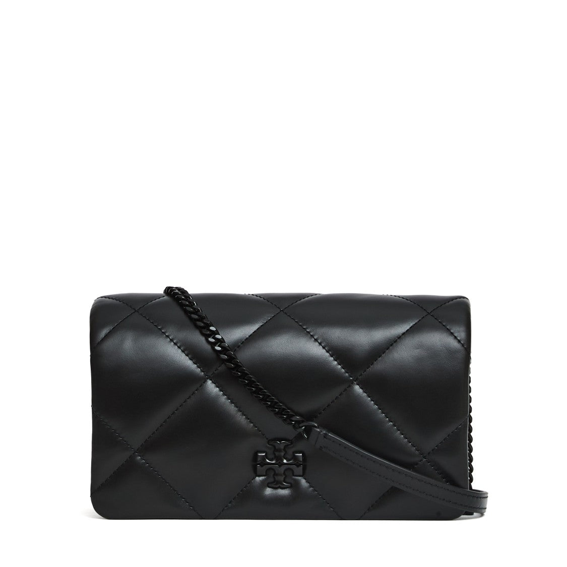 Kira Diamond Quilt Powder Coated Chain Wallet Purse