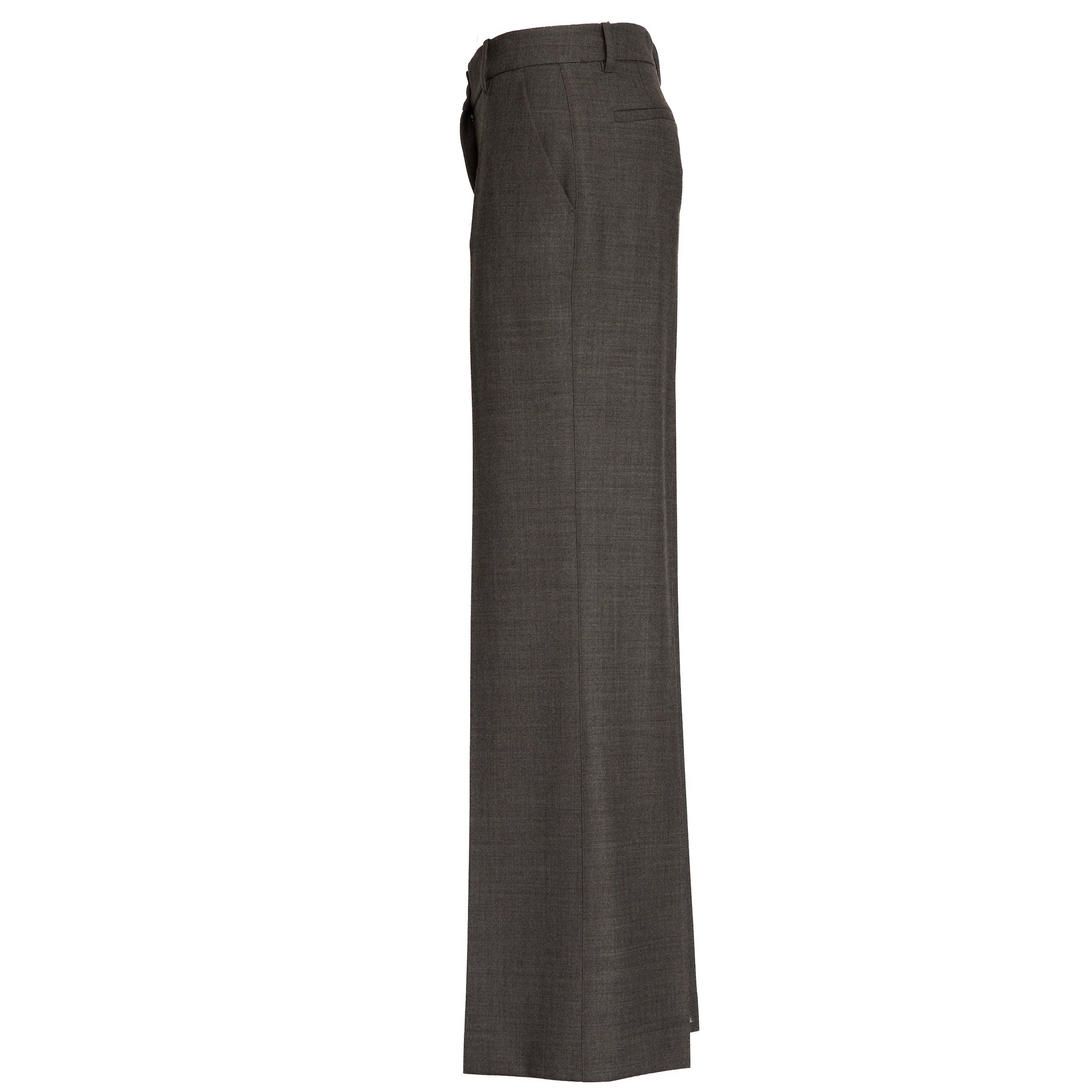 Wide Straight Leg Trousers with Button