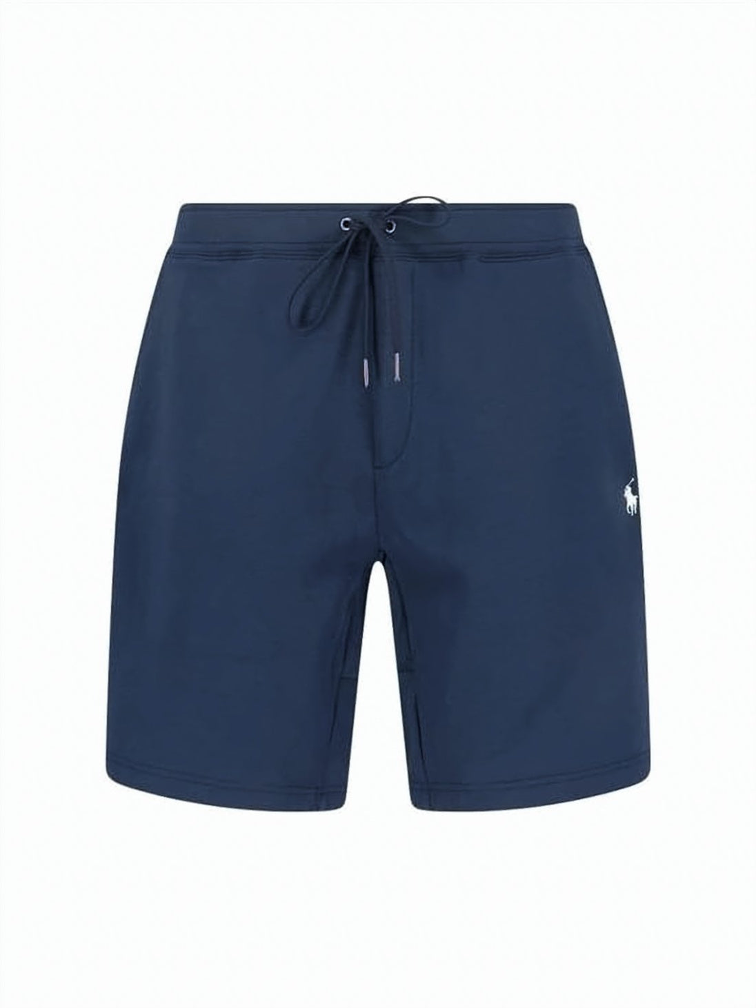 Blue Drawstring Shorts with Embroidered Logo