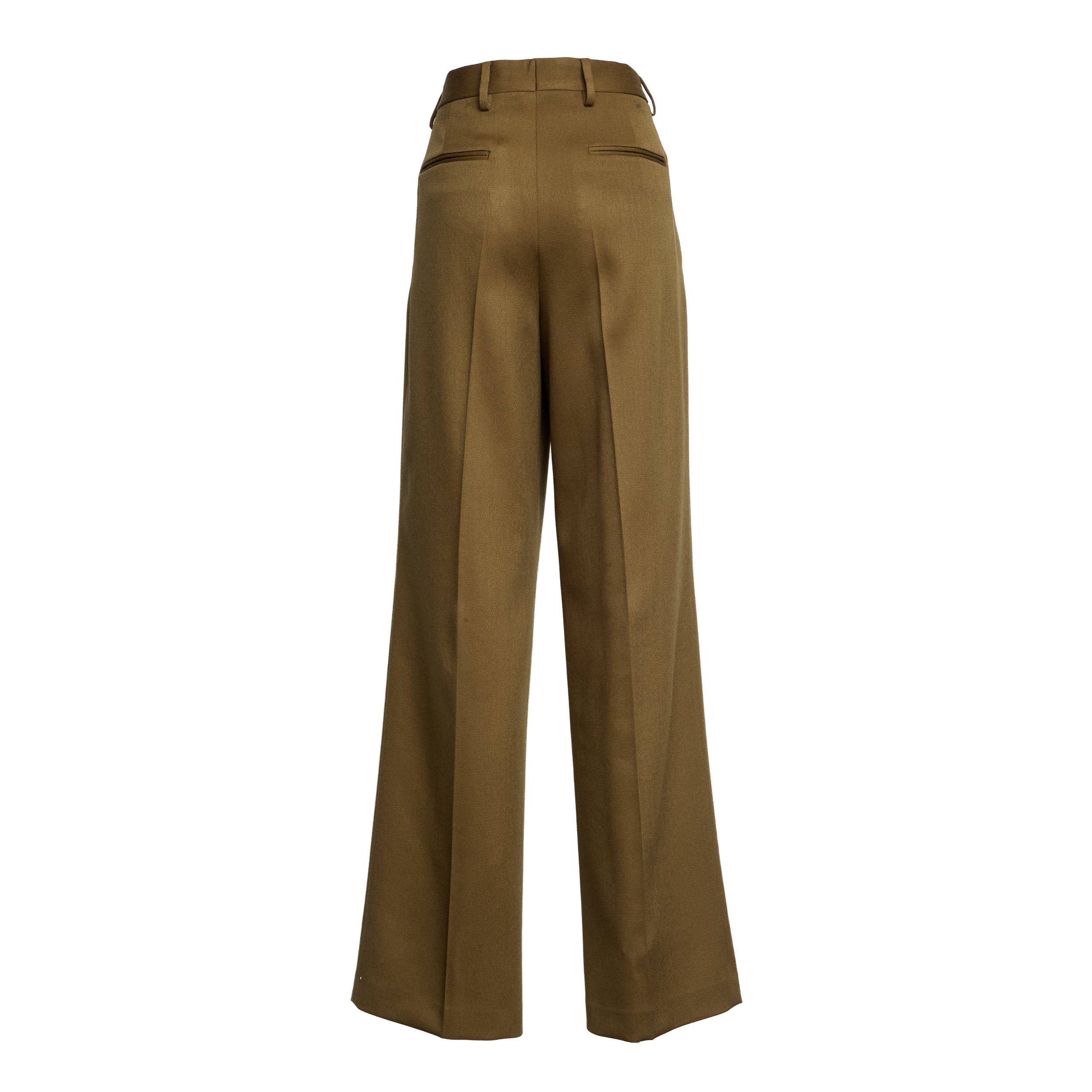 Regular Fit Wool Trousers with Front Pleats