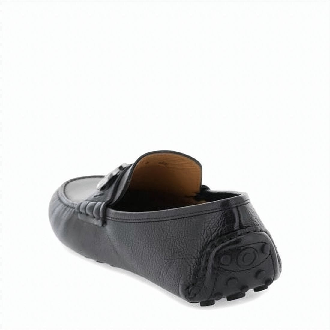 Leather Loafers with Polished Metal Bit Detail