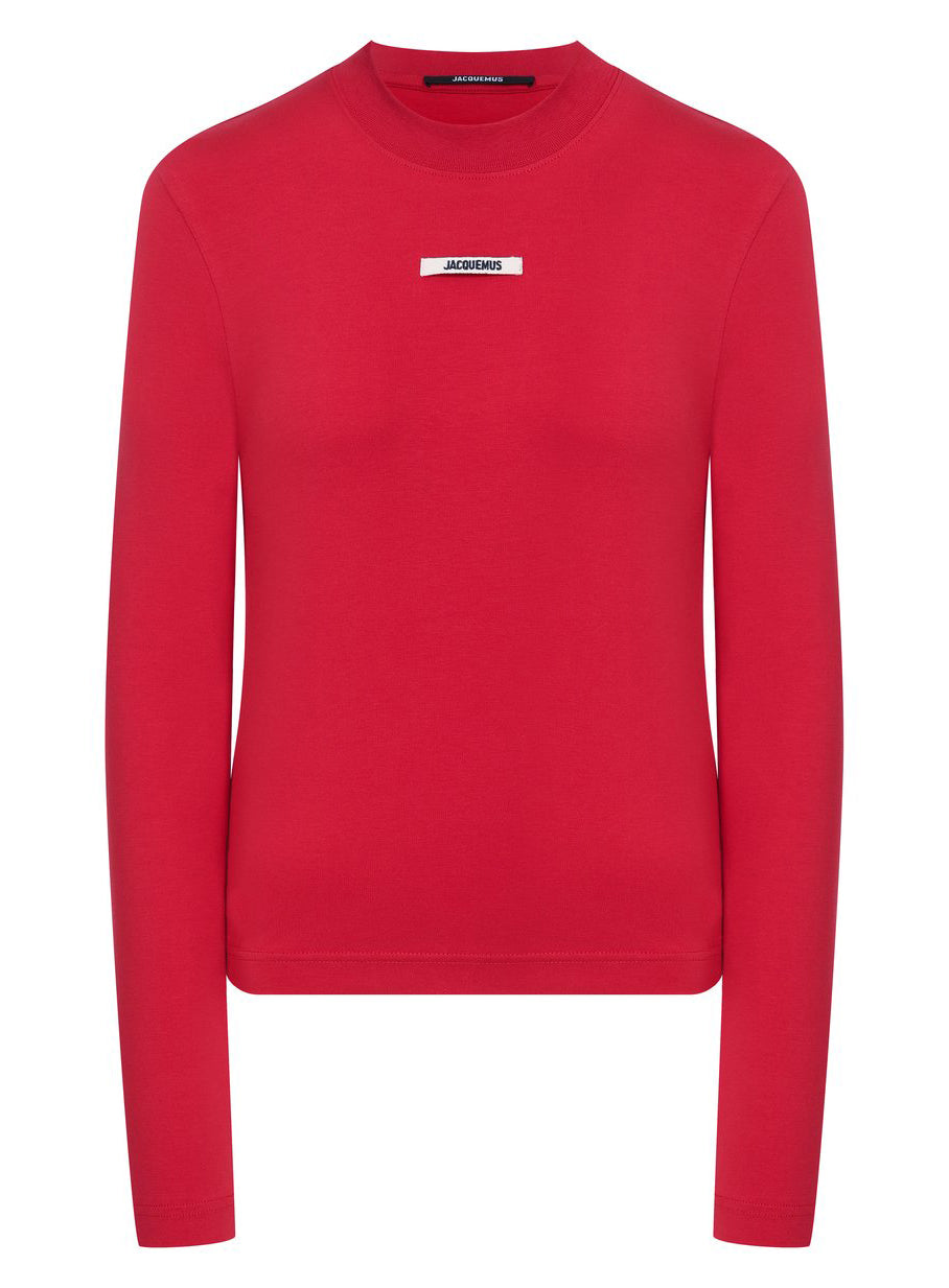Fitted Long Sleeve Top with Minimalist Design