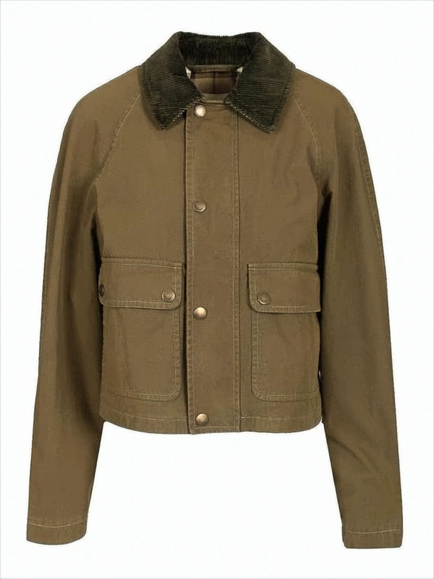 Cropped Brown Jacket with Structured Silhouette
