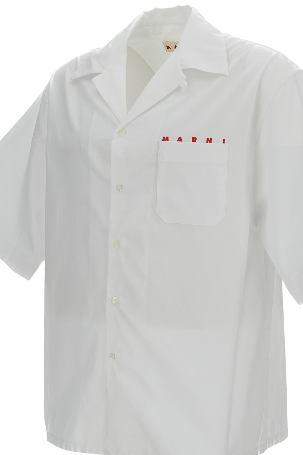 White Cotton Short-Sleeve Logo Shirt