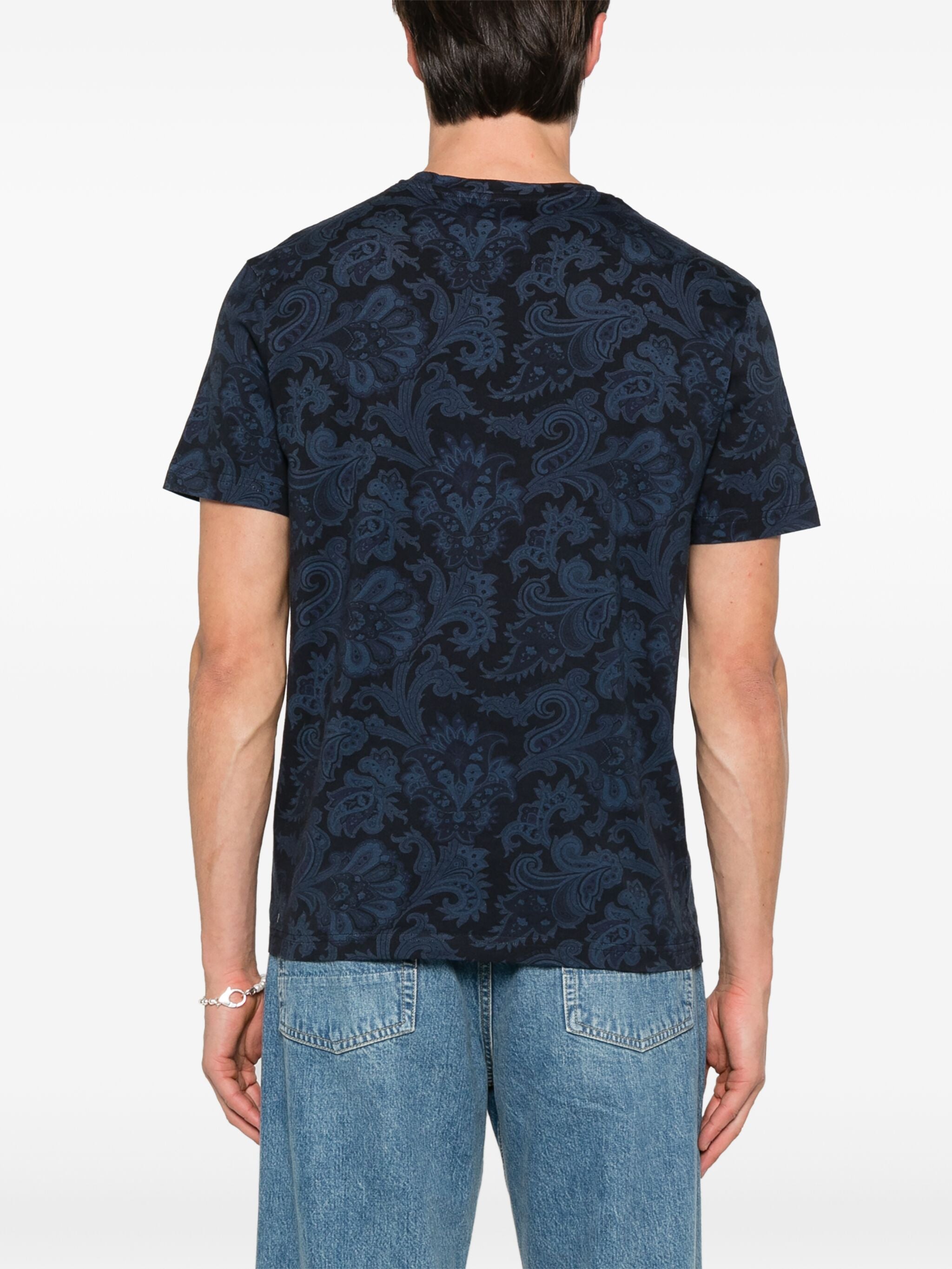 Roma Paisley-Print Floral Cotton T-Shirt