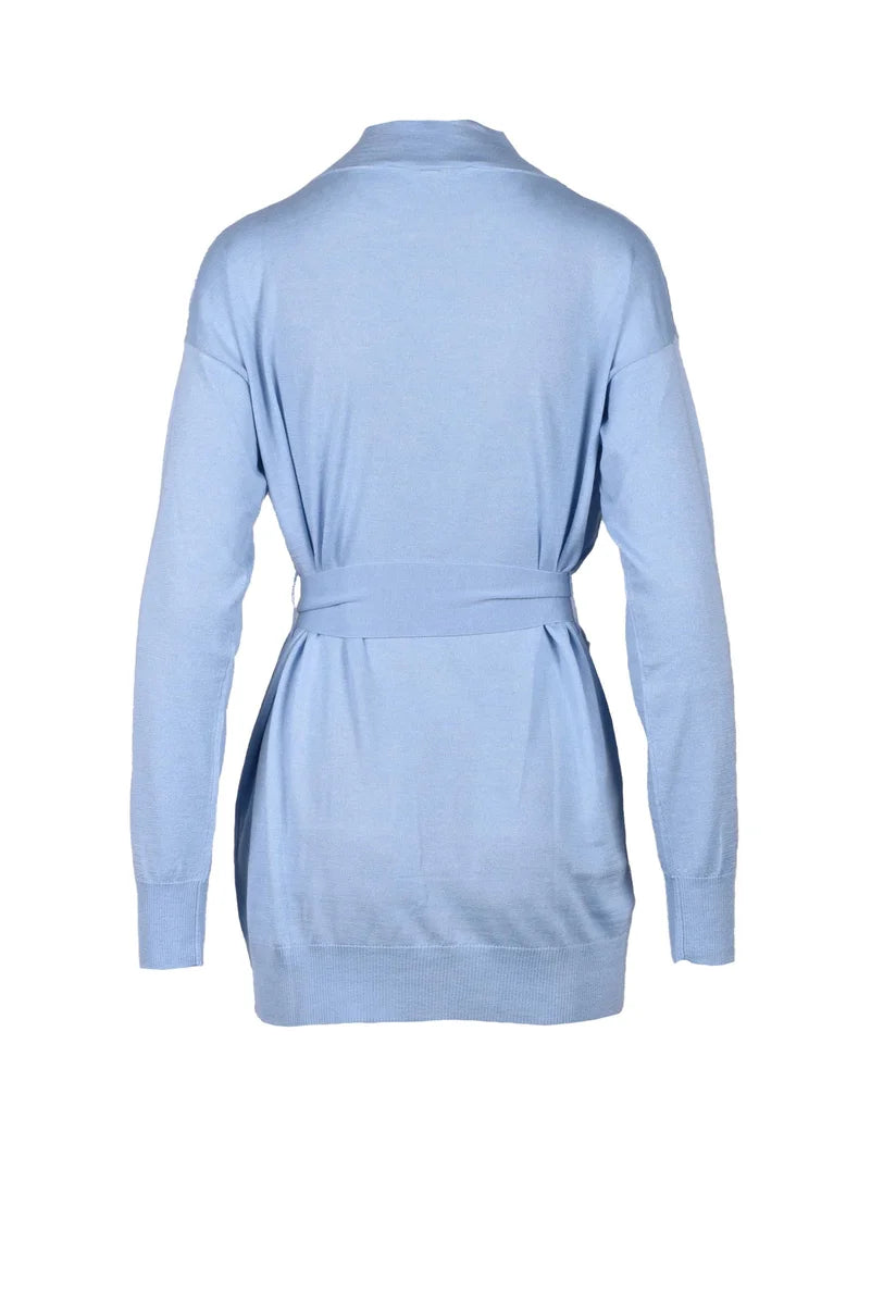 Silk Cashmere Cardigan - Celeste