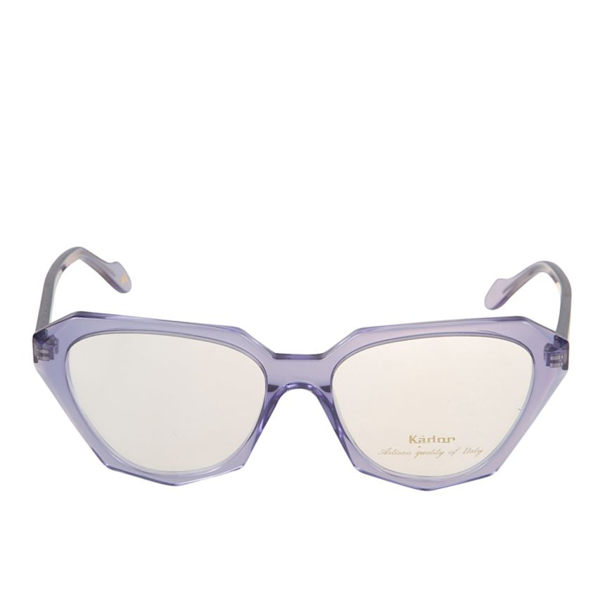 Katrin Light Translucent Lavender Cat-Eye Sunglasses with Gold Accents
