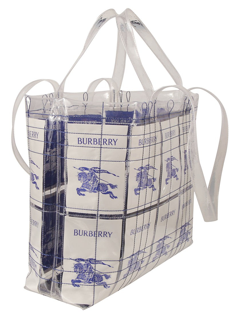 Transparent Structured Bag With Classic Equestrian Motif
