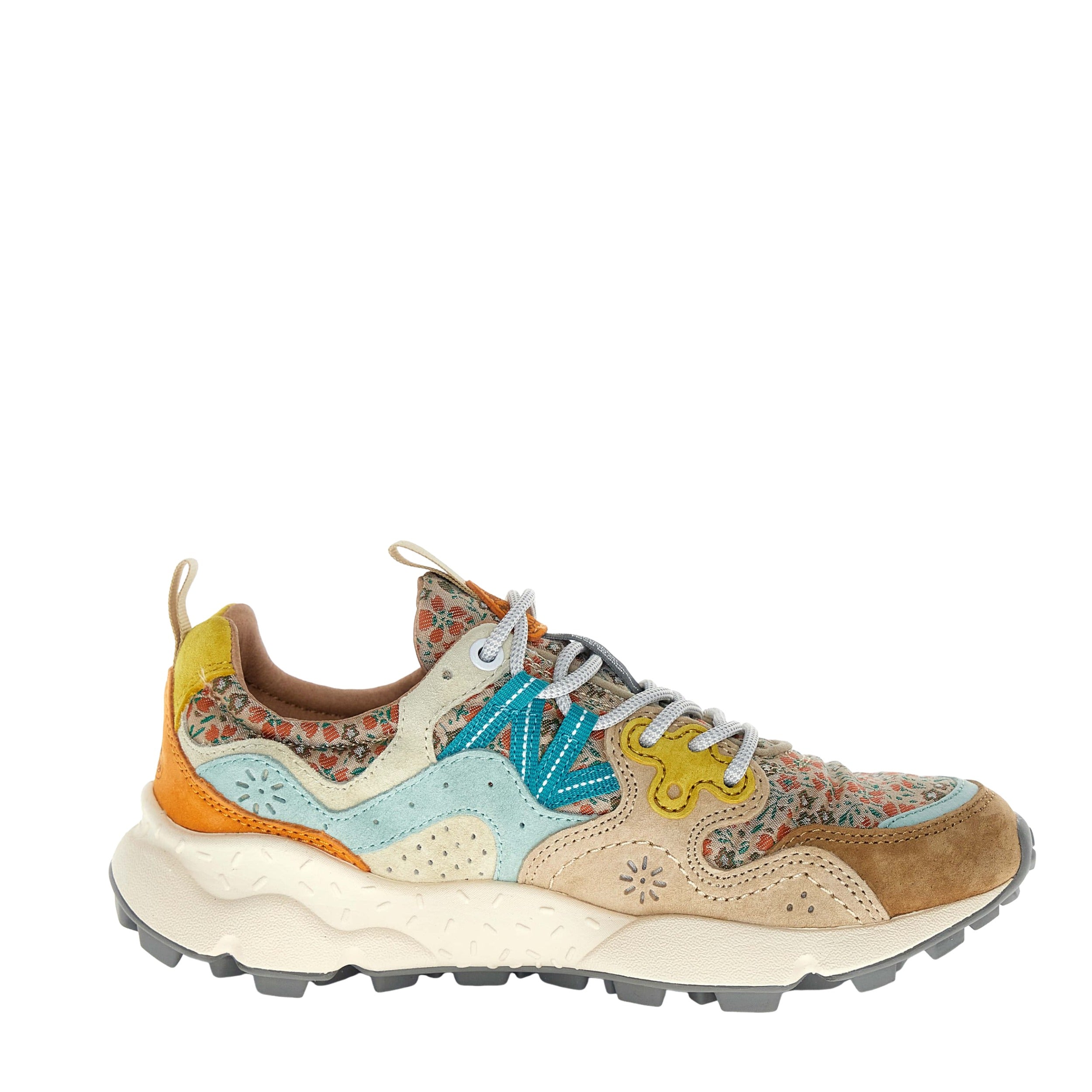 Yamano 3 Sneaker In Biscuit Suede And Canvas