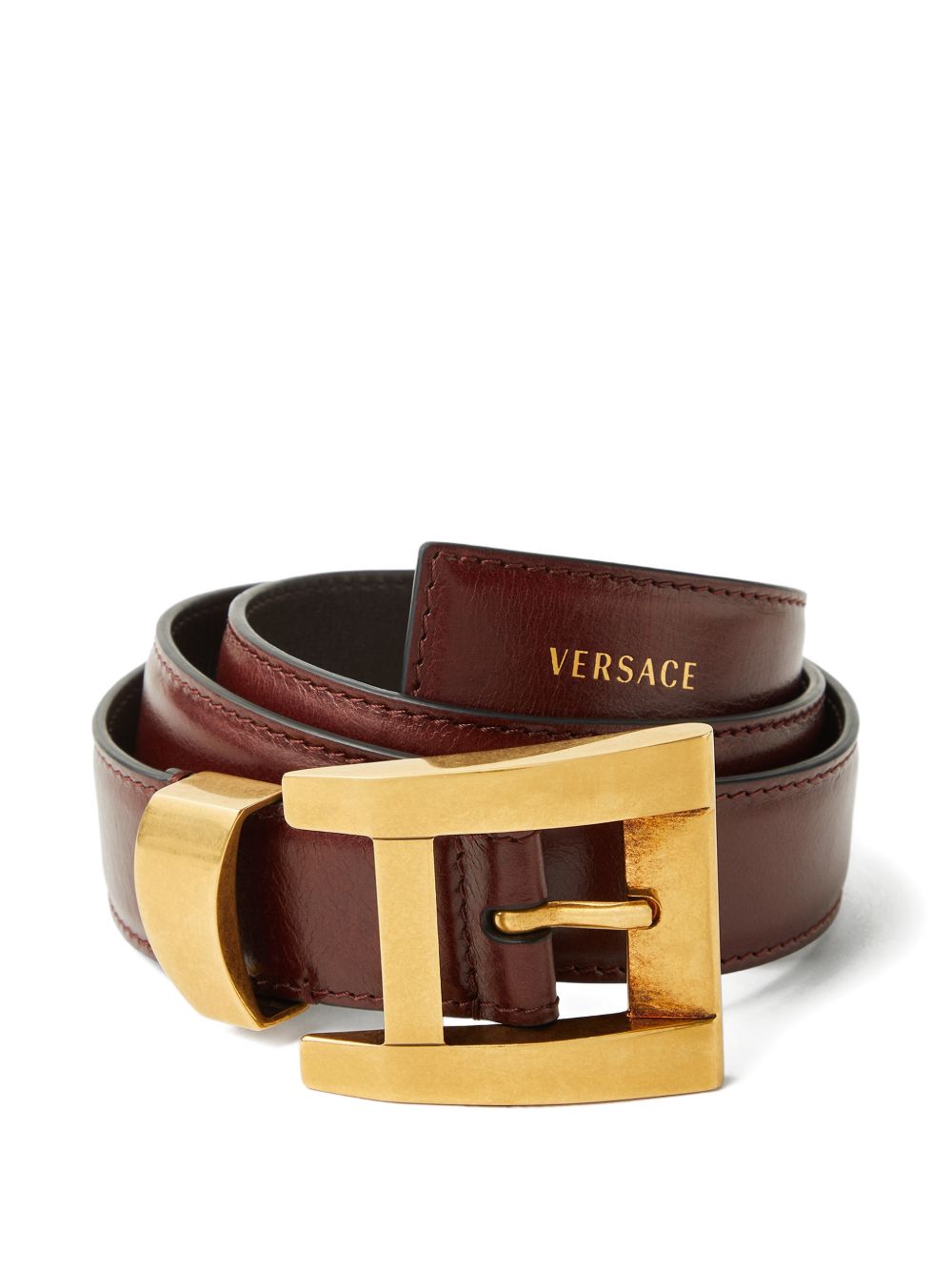 Silk And Nylon Belt With Gold-Tone Buckle And Logo Detail