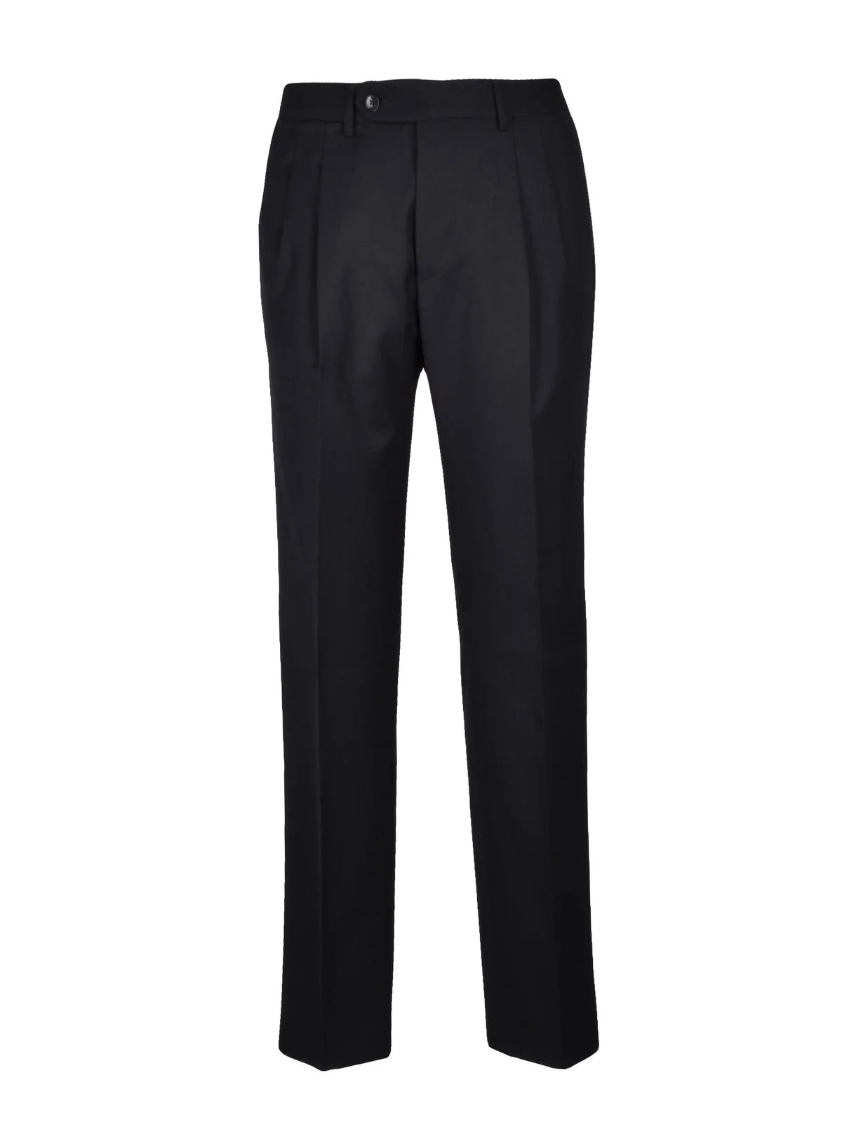 Black Virgin Wool Men Double-Breasted Suit