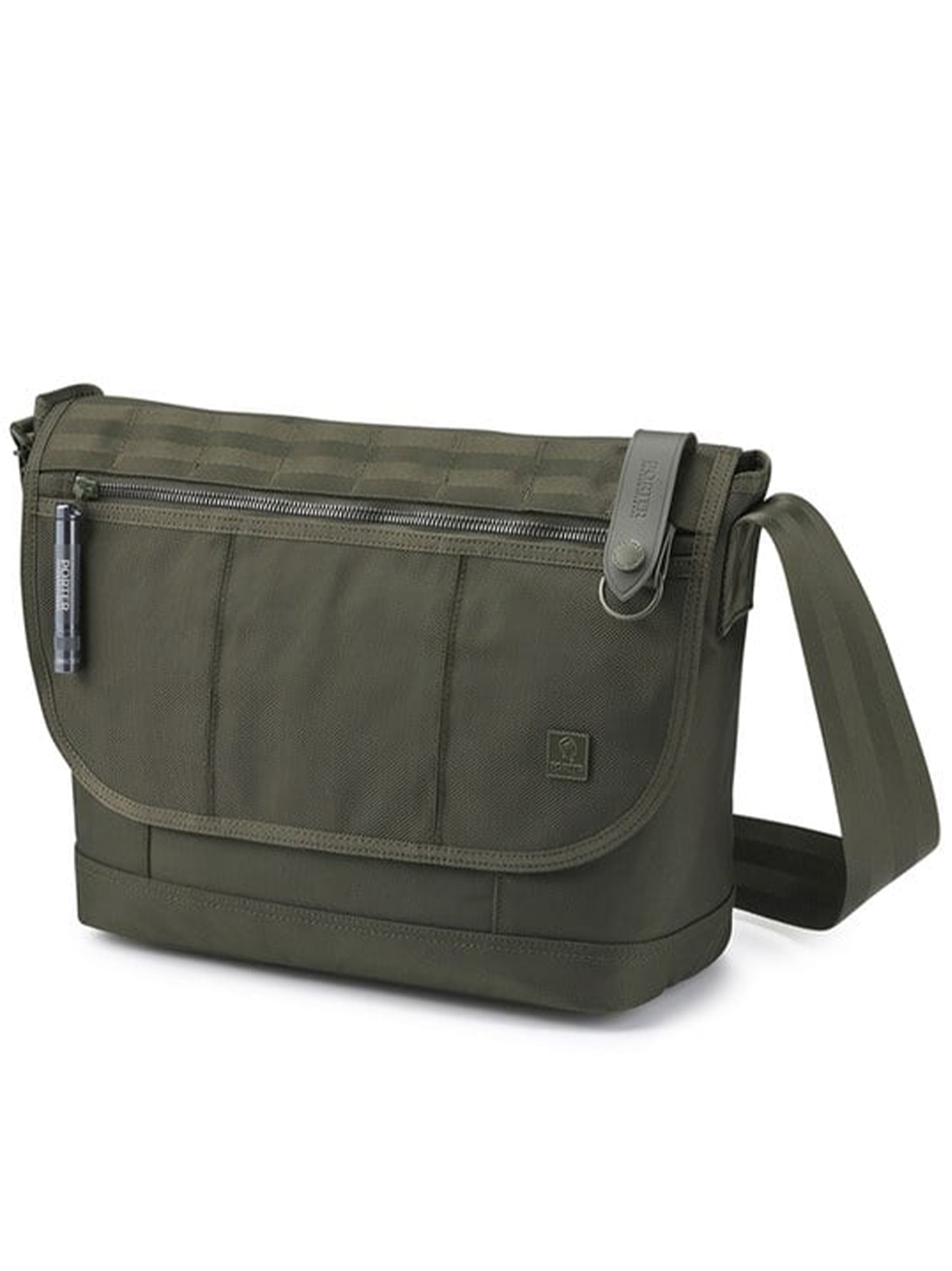 Green Messenger Functional Nylon Shoulder Bag