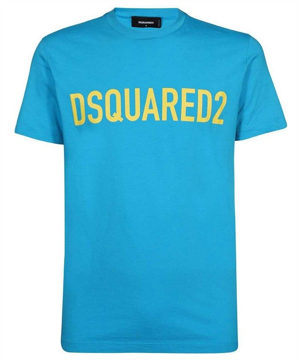 Blue Cotton Print Tee