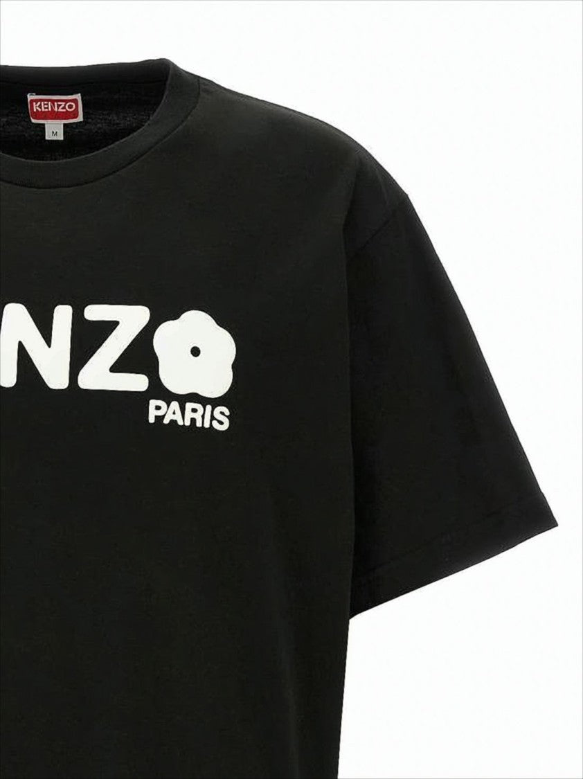 Black Short-Sleeve T-Shirt with Bold Logo Print