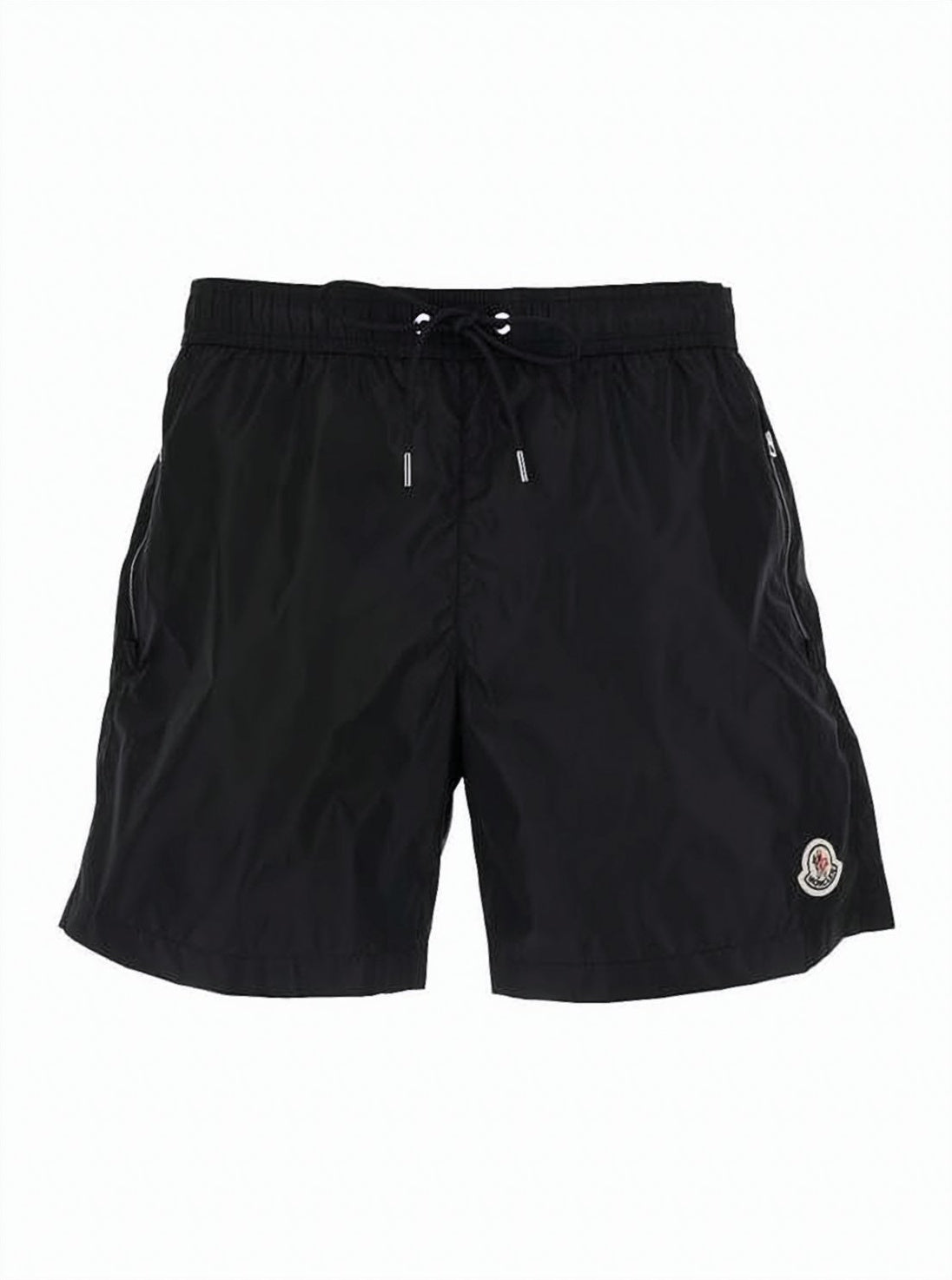Black Swim Shorts with Elastic Waistband