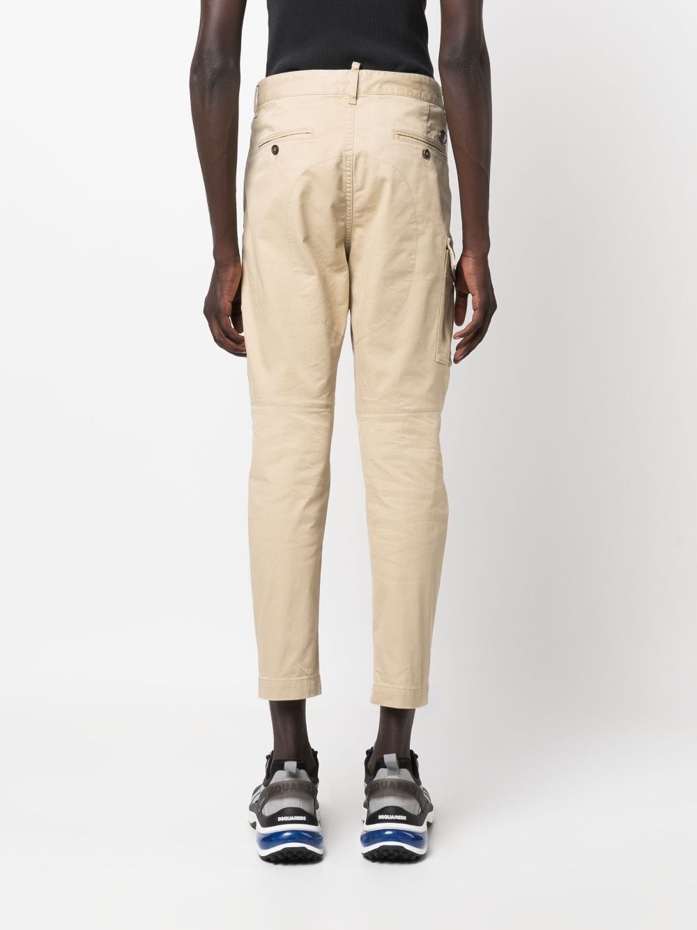 Beige Stretch-Cotton Trousers