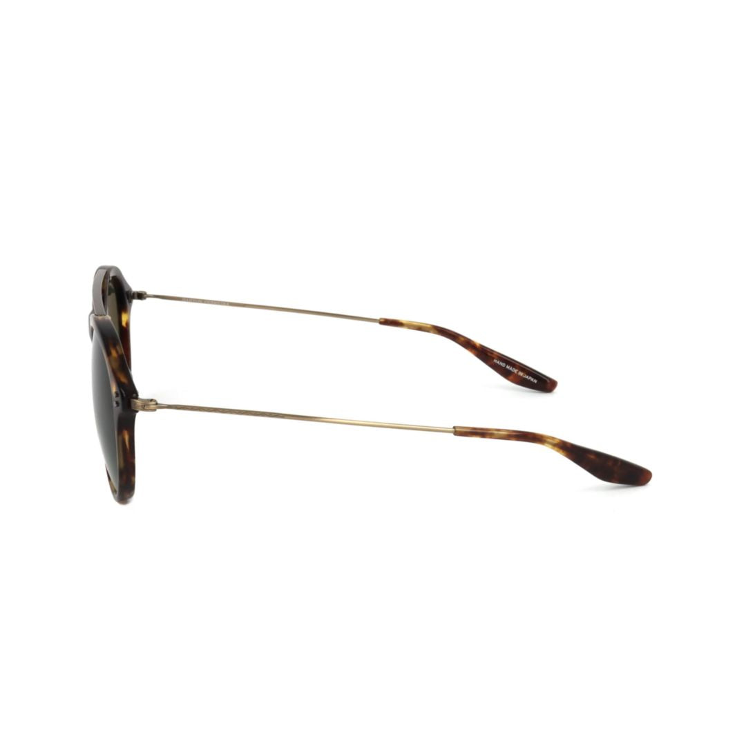Bp0035 520mi Rounded Tortoiseshell Sunglasses with Metallic Temples