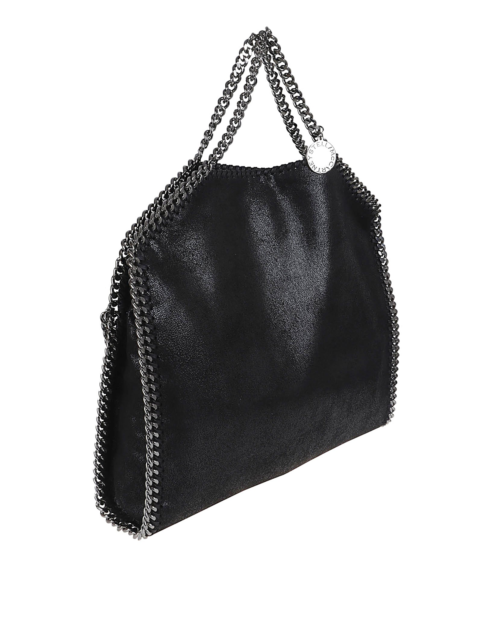 Foldable Black Tote with Iconic Chain Detail